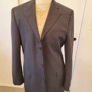 Ermenegildo Zegna, blue pinstripe suit - 40R, 3 button